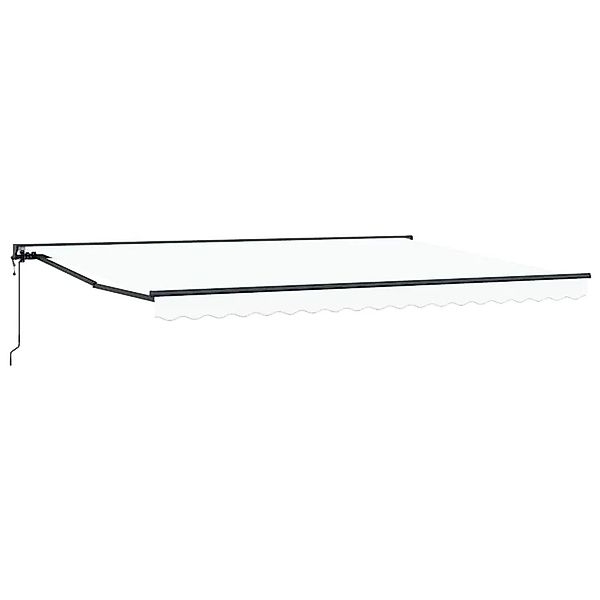 vidaXL Einziehbare Markise Weiß 450 x 300 cm Polyester und Metall 3330996 günstig online kaufen