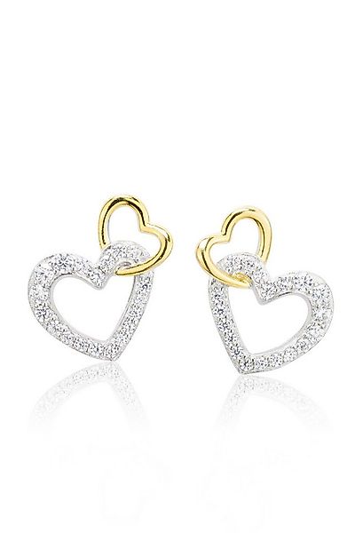 SCHEPPE SCHMUCK Paar Ohrstecker Ohrringe - 925 Sterling Silber - goldenes H günstig online kaufen