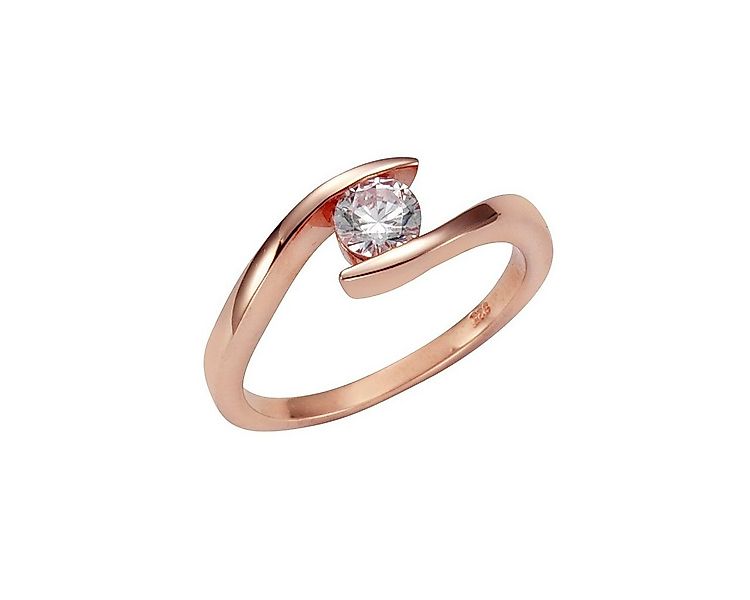 Vivance Fingerring 925 Silber rosé vergoldet Zirkonia günstig online kaufen