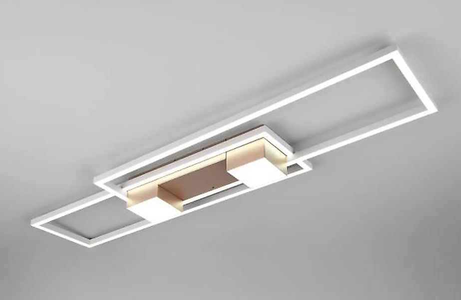 LED Deckenleuchte inkl. Fernbedienung Alu Coffee / Warm Grey 1 Stück Metall günstig online kaufen