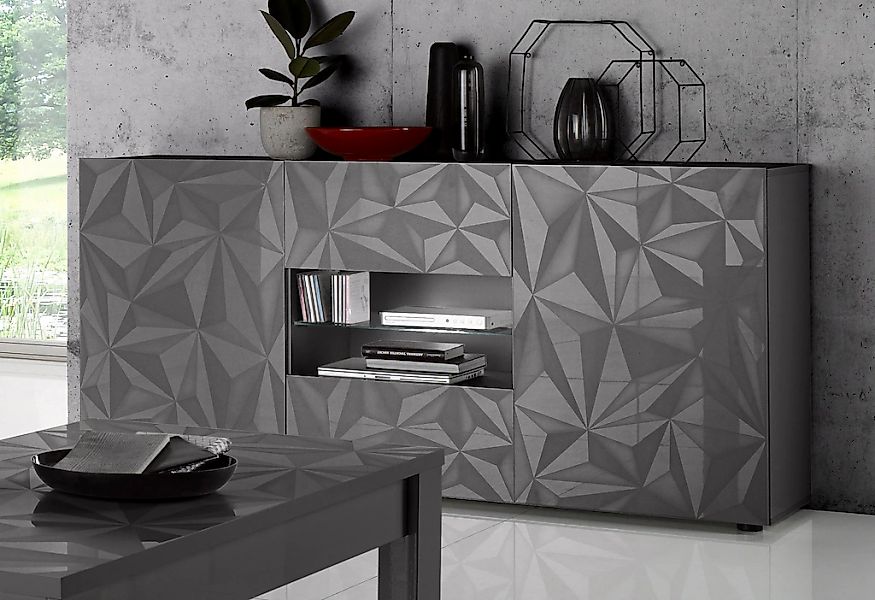 Home affaire Sideboard "Prisma Breite 181, Kommode 2 Türen, 2 Schubkästen, günstig online kaufen