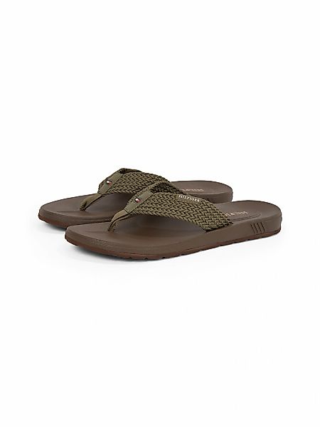 Tommy Hilfiger Zehentrenner "MOLDED HILFIGER WEB BEACH SANDAL", Sommerschuh günstig online kaufen