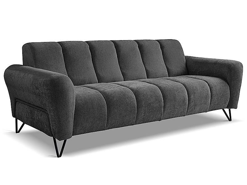 Beautysofa Sofa mit Metallbeine in schwarzer günstig online kaufen