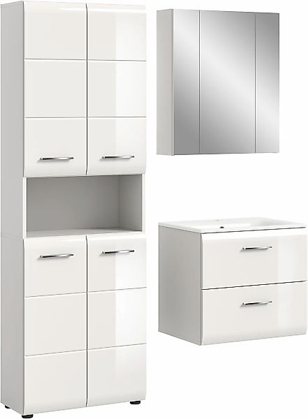 INOSIGN Badezimmer-Set, (Set, 4 St.), Florenz, Badkombination 4-tlg.,Weiß h günstig online kaufen