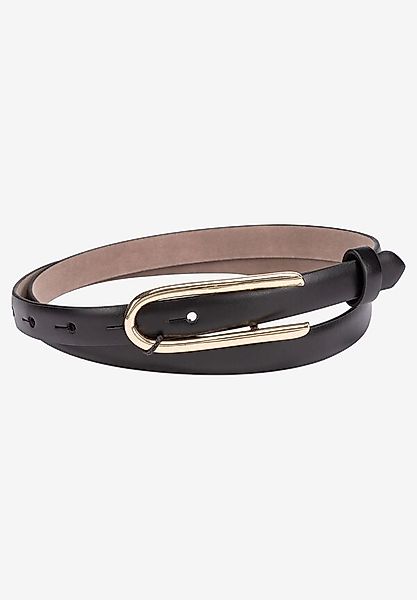 schmaler Ledergürtel, schwarz günstig online kaufen