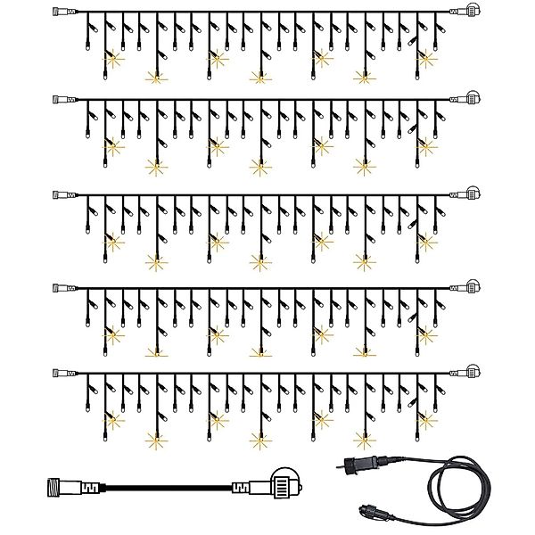 Star Trading SYSTEM 24 KOMPLETT SET 15m LED Lichtervorhang Eisregen Icicle günstig online kaufen