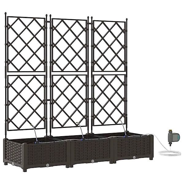 vidaXL Garten-Pflanzgefäß 3 Stk Braun Stahl 42002829 günstig online kaufen