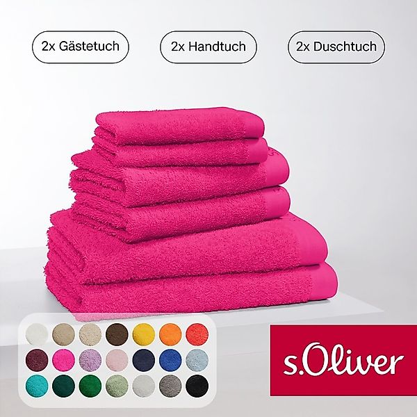 s.Oliver Handtuch Set »s.Oliver, Premium Qualität, 600 gr/m²«, (Set, 6 St., günstig online kaufen