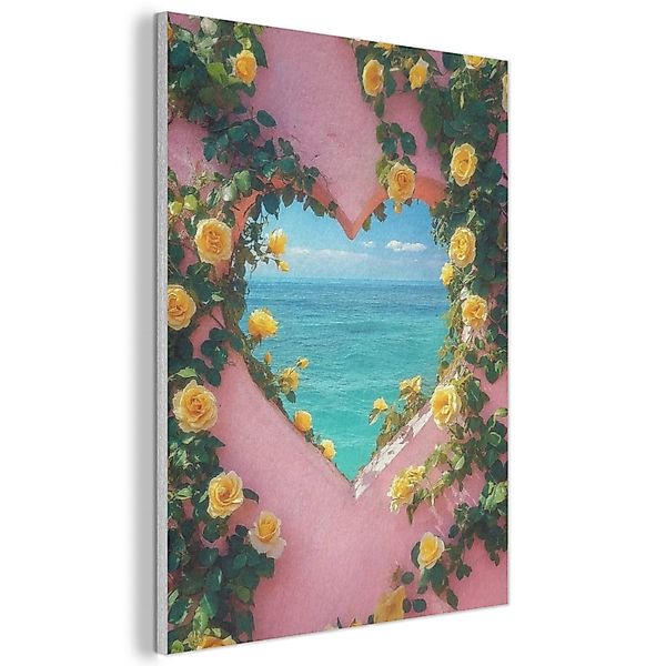 MuchoWow Gemälde Herz - Meer - günstig online kaufen