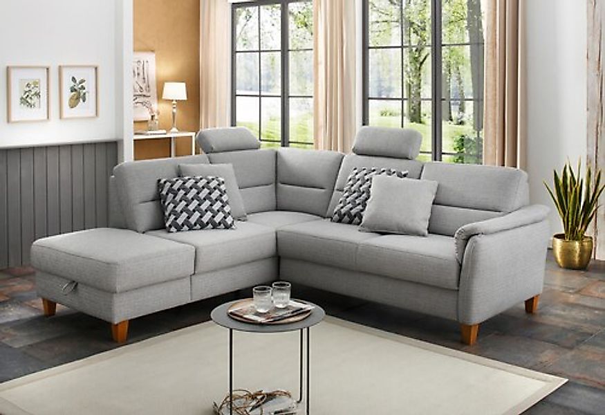 Home affaire Ecksofa »Palmera L-Form, B: 236 cm« optional Bettfunktion & Be günstig online kaufen