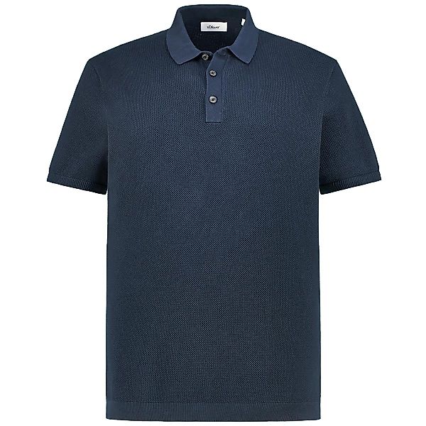 s.Oliver Strick-Poloshirt Farbe blau Größe: 4XL günstig online kaufen