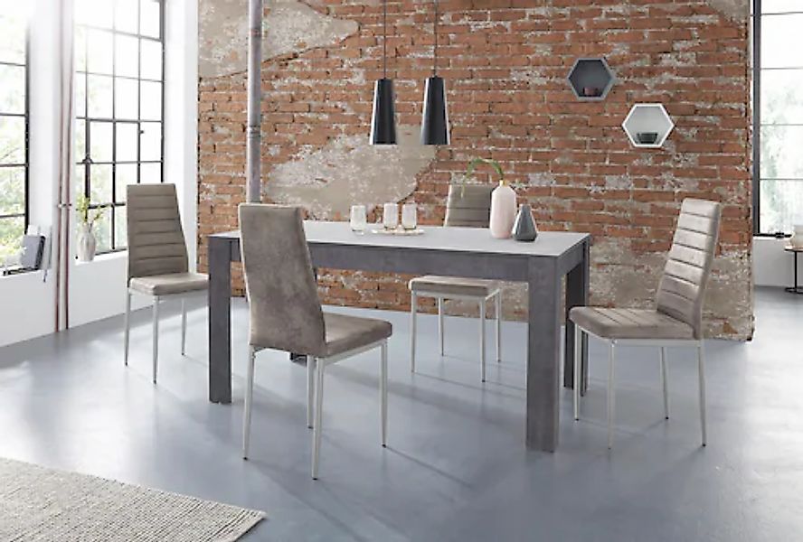 INOSIGN Essgruppe »Lynn160/Kate« 5 Stk. tlg. Tisch mit 4 Stühlen günstig online kaufen