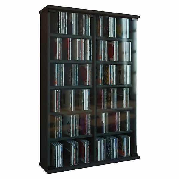 VCM Media-Regal "Holz CD DVD Stand Regal Schrank Roma Glastür" günstig online kaufen