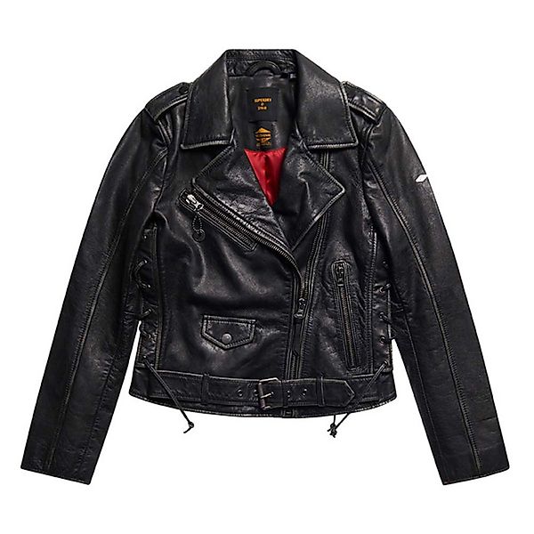 Superdry Rocker Crop Biker Jacke XL Black günstig online kaufen