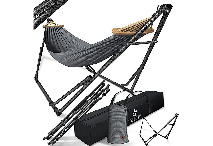KESSER Hängematte, Hängematte Vill mit Gestell Metall Faltbar verstellbar S günstig online kaufen