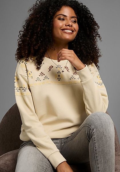 KangaROOS Sweatshirt mit Norweger-Print günstig online kaufen