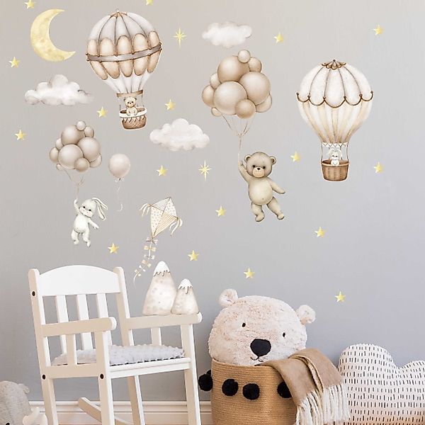 WANDKIND Wandtattoo Heissluftballon Tiere V396 (Bär), günstig online kaufen