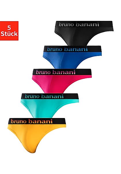 Bruno Banani String, 5 Stk. mit Streifen Logo Webbund günstig online kaufen