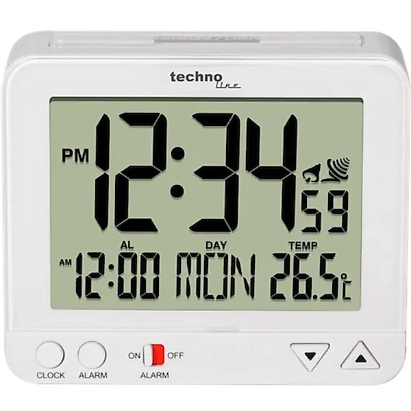 technoline Funkwecker Funkuhr WT 195 Weiss günstig online kaufen