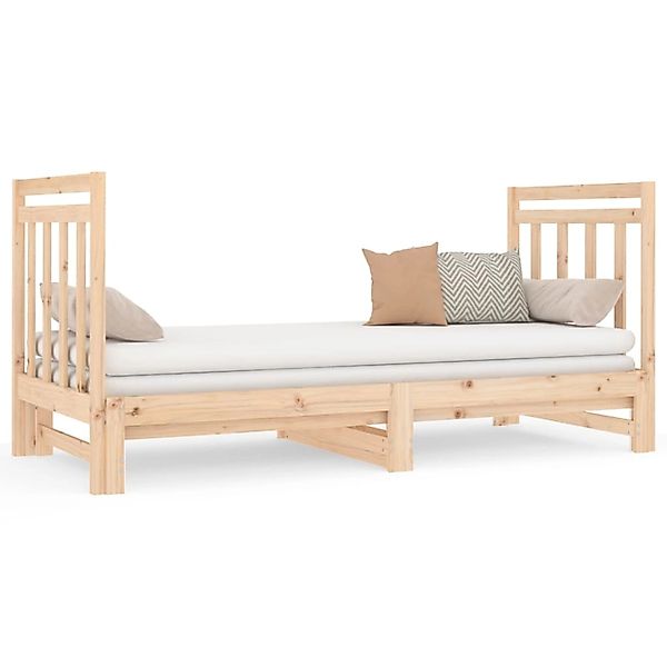 vidaXL Bett Tagesbett Ausziehbar 2x(90x190) cm Massivholz Kiefer günstig online kaufen