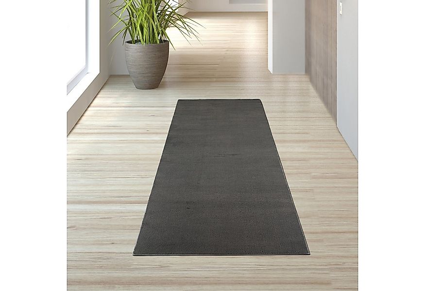 TeppichHome24 Teppich Anthrazit Teppich weich dekorativ pflegeleicht ideal, günstig online kaufen