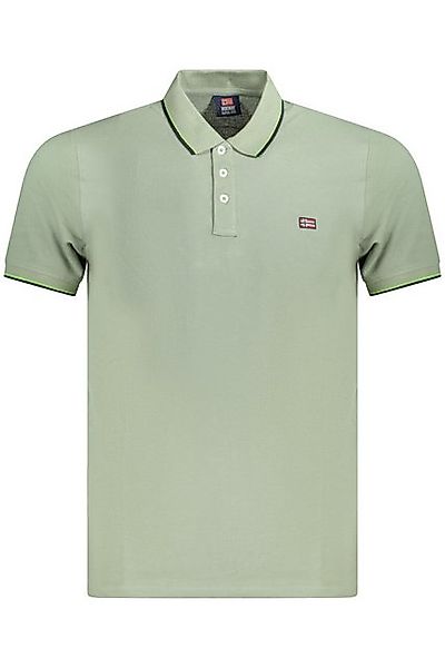 NORWAY 1963 Poloshirt Herren Kurzarm-Poloshirt Grün mit Kontrastdetails günstig online kaufen