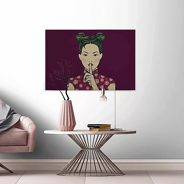 Bricoflor Lila Wandbild Japan Motiv Pop Art Leinwand Bild Im Asiatischen St günstig online kaufen