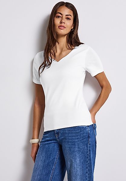 STREET ONE T-Shirt mit Herzausschnitt günstig online kaufen