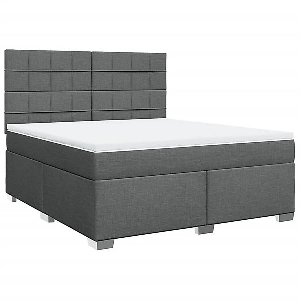 vidaXL Boxspringbett mit Matratze Dunkelgrau 180x200 cm Stoff 3290568 günstig online kaufen