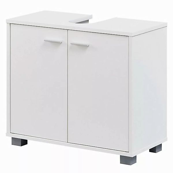 FINEBUY Waschbeckenunterschrank FB37117 (Badunterschrank 60x55x30 cm Weiß m günstig online kaufen