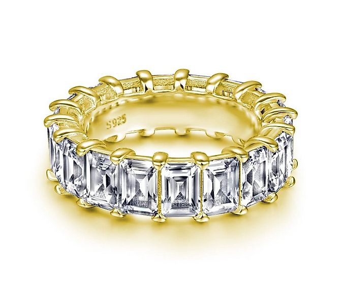 Lisandra Scott Silberring 18K Funkelnder Baguette Eternity Ring 925 Sterlin günstig online kaufen