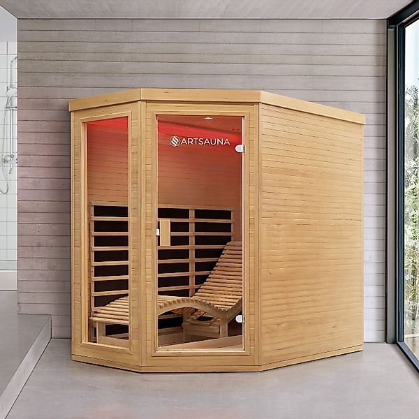 Artsauna Infrarotkabine Kolding Triplex-Heizsystem, für 2 günstig online kaufen