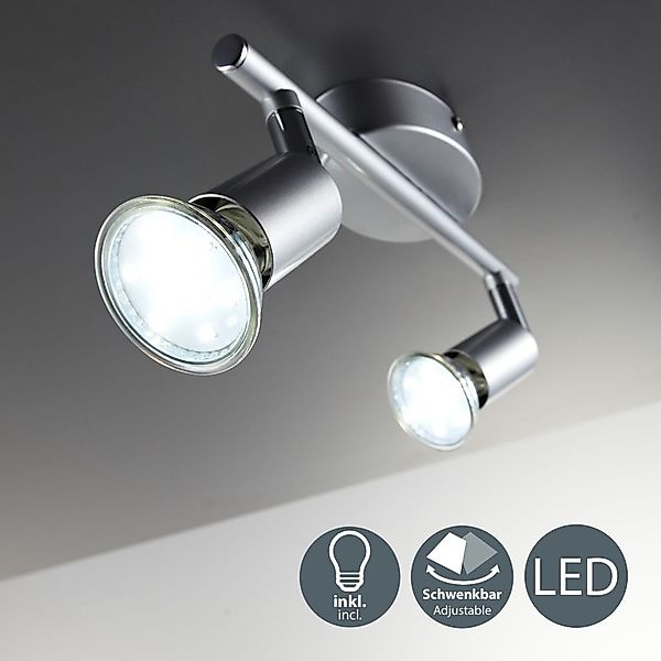 B.K.Licht Wandleuchte LED Deckenspot 25,5cm 2-flammig günstig online kaufen