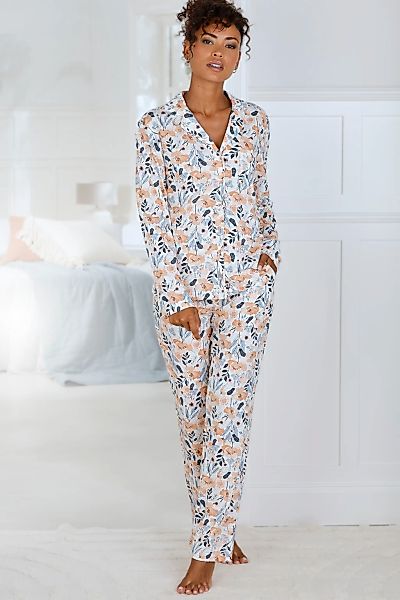 Vivance Dreams Pyjama, 2 Stk. mit durchgehender Knopfleiste günstig online kaufen