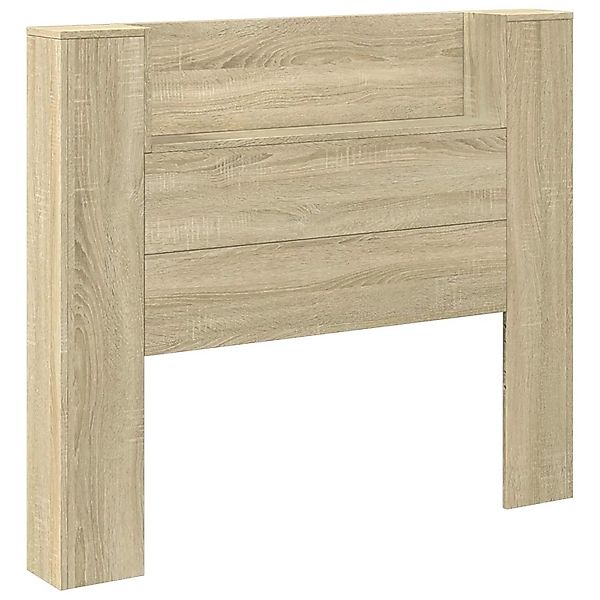 vidaXL Kopfteil-Schrank mit LED mit Regal Sonoma 120 x 16,5 x 103,5 cm 8006 günstig online kaufen