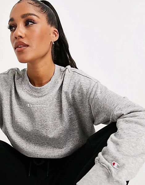 Champion – Kastenförmiges Sweatshirt in Grau günstig online kaufen