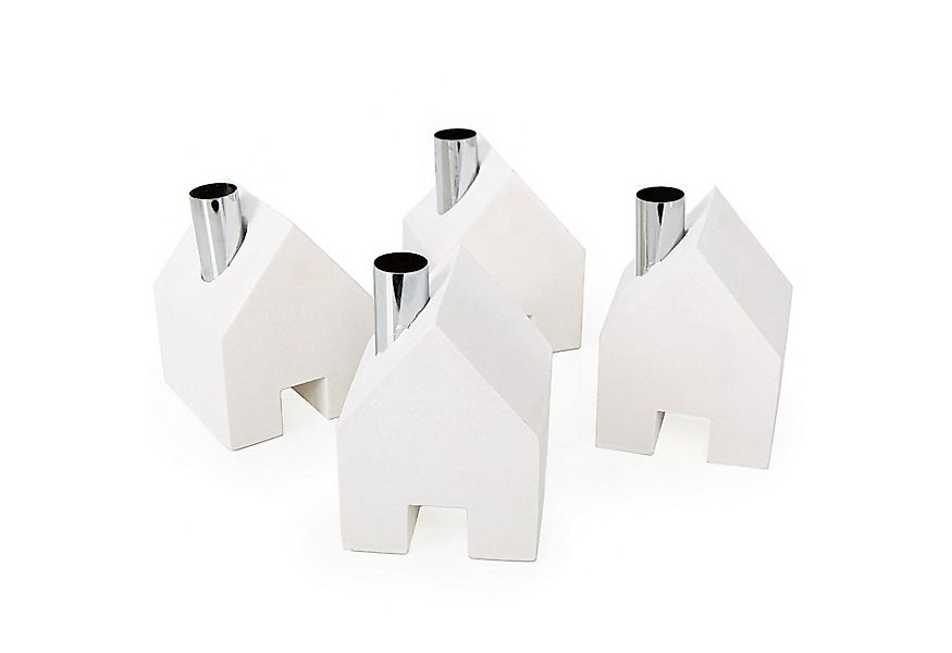 Logbuch-Verlag Dekofigur 4 Beton Kerzenhalter für Stabkerzen Adventskranz H günstig online kaufen