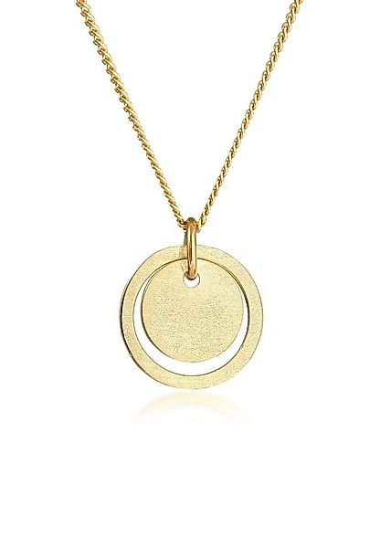 Elli Kette mit Anhänger Kreis Rund Geo Trend Matt 925 Silber günstig online kaufen