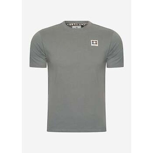 Aquascutum  T-Shirts & Poloshirts Active club check patch t-shirt - grey günstig online kaufen