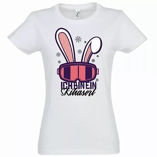Youth Designz T-Shirt Ich Bin Ein Ski Haserl Damen Shirt mit trendigem Fron günstig online kaufen