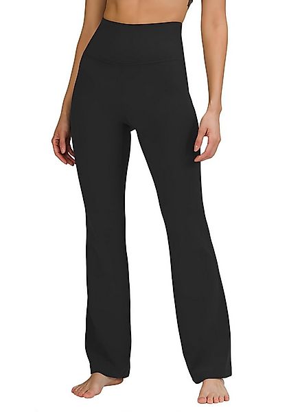 YI Schlaghose Flared Yogahose Damen Leggings High Waist Schlaghose Leggins günstig online kaufen
