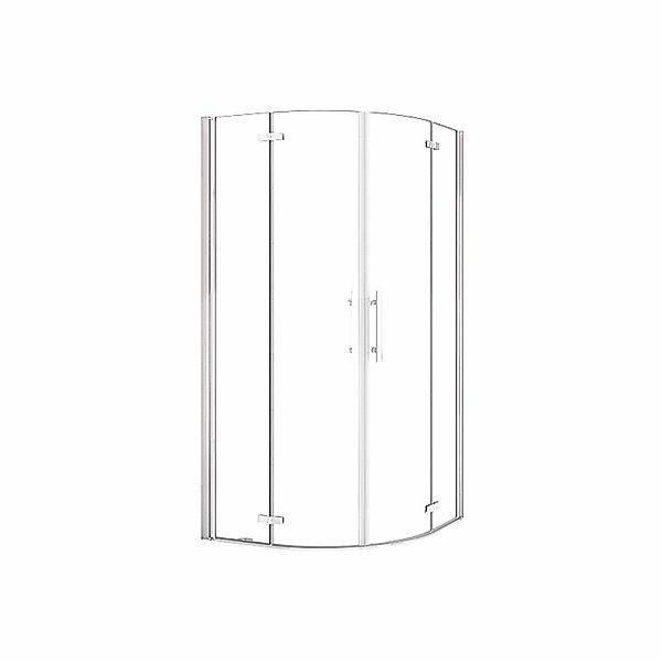 Duschparadies Duschkabine 90 x 90 cm Runddusche Höhe 195cm Viertelkreis Dus günstig online kaufen