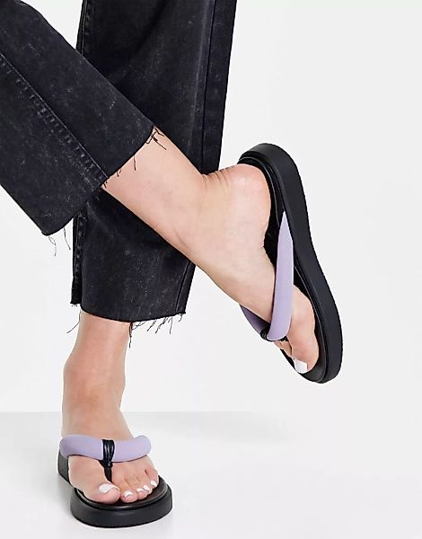 Topshop – Pharo – Sandalen mit breitem Zehensteg in Flieder-Lila günstig online kaufen