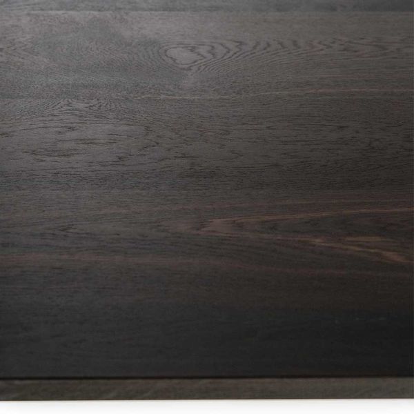 Esszimmertisch modern in Eiche dunkel furniert Schwarz günstig online kaufen