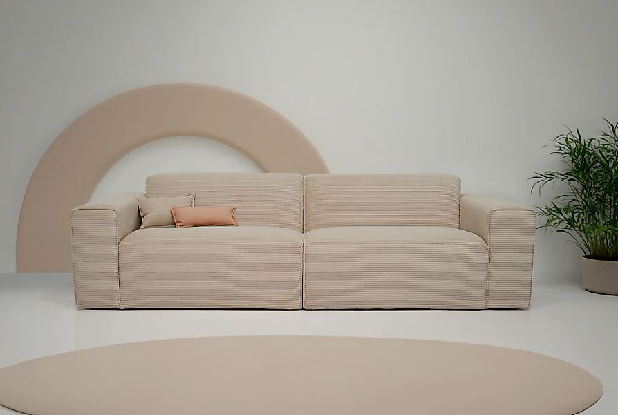 OTTO home 3-Sitzer "Clayton Breite 248 cm" in einem trendigen Cord-Bezug, v günstig online kaufen