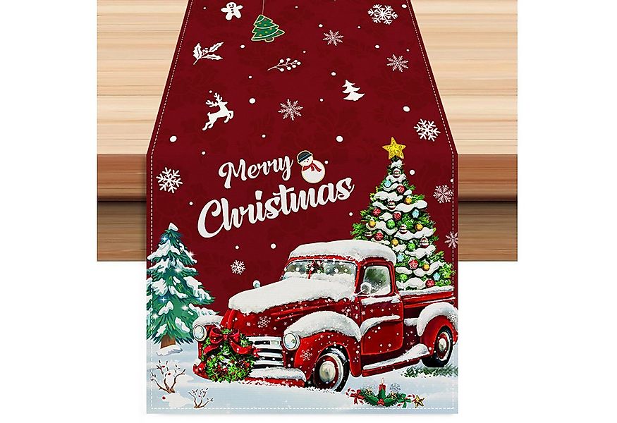 LAPAPRO Tischläufer Weihnachtlicher Tischläufer aus Leinen, festliche Tisch günstig online kaufen