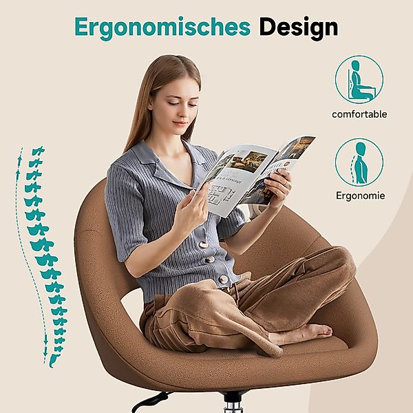 Hiazurm Bürostuhl Homeoffice Stuhl,Schminkstuhl mit Armlehnen,Drehstuhl, günstig online kaufen