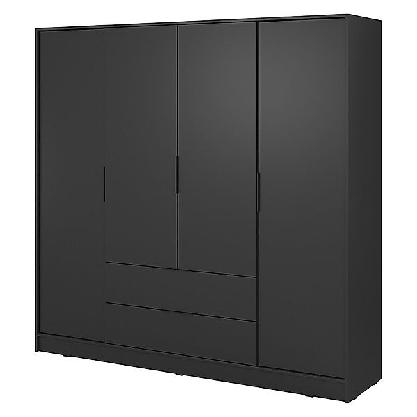 Lomadox Kleiderschrank KNOCK-160 in schwarz, 4 günstig online kaufen