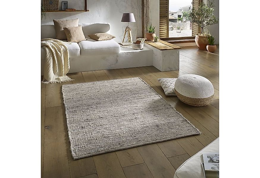 TaraCarpet Wollteppich TaraCarpet Handwebteppich Malmoe, rechteckig, Höhe: günstig online kaufen