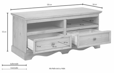 Home affaire Lowboard "Melissa" Kommode, Breite 120 cm günstig online kaufen